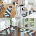 thumbnail image 6 of Yayeee Runner Rug for Bedroom 2'x6' Machine Washable Hallway Non Slip Mat, Green Stripes, 6 of 8