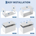 thumbnail image 2 of Coffre de Rangement pour Terrasse en Résine de 73 Gallons – Organisateur Étanche, Résistant aux Intempéries et Verrouillable pour Patio, Outils de Jardin, Jouets de Piscine, Coussins de Mobilier – Coffre Extérieur Durable avec Sangle Tressée, Blanc, 2 of 8