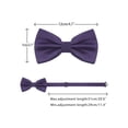 thumbnail image 2 of INSPIRE CHIC Men's Grids Patterned Solid Color Adjustable Pre-tied Bow Tie Dark Purple, 2 of 4