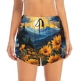 thumbnail image 2 of Goofa Elegant Sunset Sunflower Printed Women 2 in 1 Running Shorts,Quick Dry Athletic Workout Shorts,High Waisted Athletic Shorts with Liner Pockets-Medium, 2 of 9