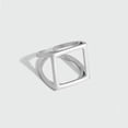 thumbnail image 5 of QQTDFG 925 Sterling Silver Matte Square Open Wrap Ring F0366-Silver-7 - adjustable, 5 of 5