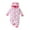 Pink, variant on Aayomet Onesies For Baby Girl Outfit Baby Girl Boy Hooded Sweatshirt Romper Onesie Ribbed Ghost Skull Flower Bodysuit Fall Playsuit,Pink 3-6 Months