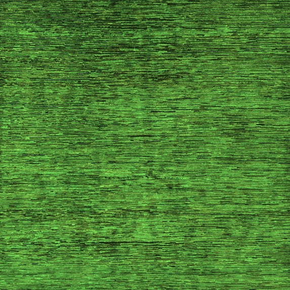 Ahgly Company Indoor Square Abstract Green Modern Area Rugs, 6' Square