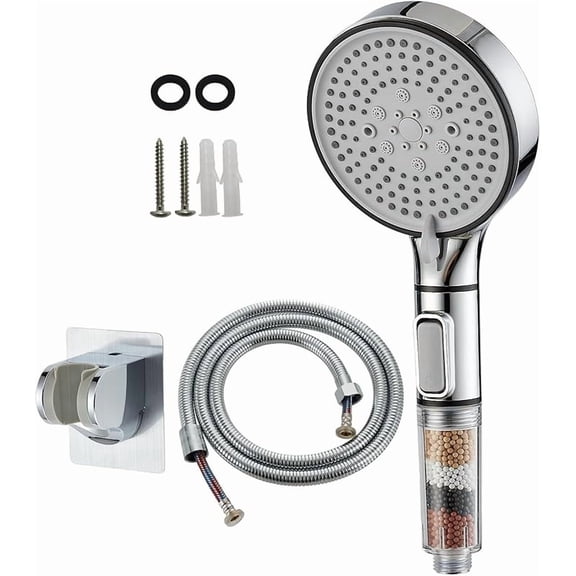 Xuet 5-Setting Filtered Shower Head with Hose, High Pressure RV Sprayer