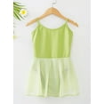thumbnail image 5 of Alvivi Kids Girls Camisole Ballet Dance Tutu Dress Gymnastics Skirted Leotard Performance Dancewear Light Green 15-16, 5 of 7