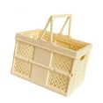 thumbnail image 1 of Almencla Storage Crate Foldable Basket Milk Crate for Camping Spring Outing Household Yellow, 1 of 8