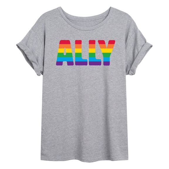 Instant Message - Ally - Juniors Oversized Graphic T-Shirt