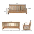 thumbnail image 4 of Pochelon Acacia Wood Outdoor Hanging Porch Swing, Teak, 4 of 8