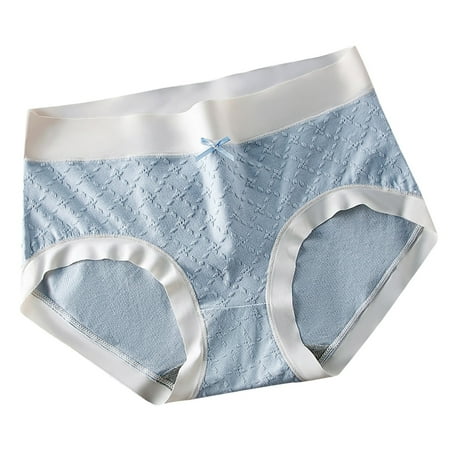 Women Boyshort Underwear Women s Cotton Underwear  Laides Lightweight & Breathable Panties  Mid-Waist Soft Underpants Briefs  Available in Plus Size Satin Panties Blue XXL