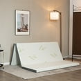 thumbnail image 3 of Gymax FULL 3'' Tri-fold Memory Foam Floor Mattress Topper Portable w/ Carrying Bag, 3 of 10