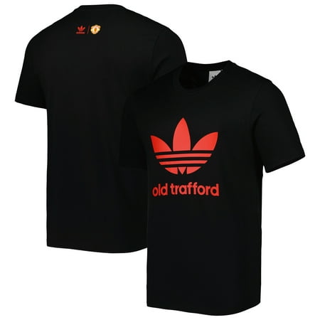 Men's adidas Originals Black Manchester United Old Trafford Trefoil T-Shirt