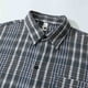 thumbnail image 5 of Blusa y camisa de manga larga con cuello vuelto para hombre, blusa informal a cuadros a la moda con botones y cuello vuelto, blusa de poliéster para hombre, 5 of 8