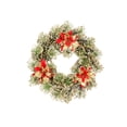 thumbnail image 1 of Yuarrent Guirnalda de Navidad, ligera, cerdas de nieve llamativas, guirnaldas redondas, aro de flores artificiales, decoración colgante para boda Kits de decoración para fiestas Yuarrent HA069622-00, 1 of 6