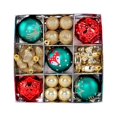thumbnail image 1 of Juego de 35 adornos navideños en forma de bola, adornos colgantes decorativos para fiestas. Rojo verde y dorado, 1 of 9