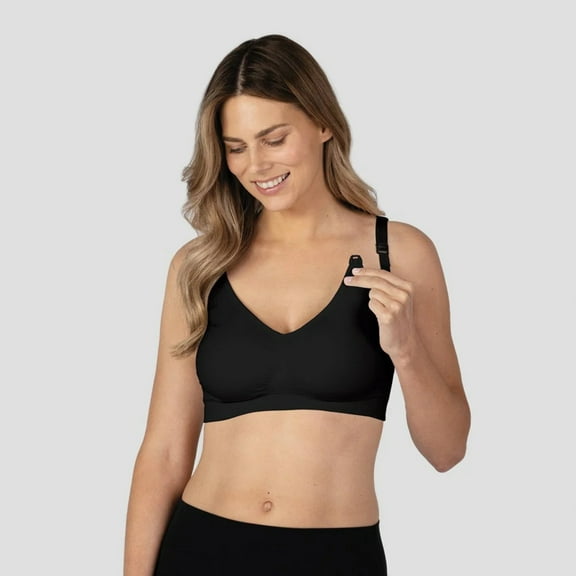 Bravado! BASICS Double Layer Seamless Maternity and Nursing Bra - Black L