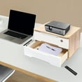 thumbnail image 3 of Aiqidi Wooden Desktop Storage Box 2Drawers Jewelry Accessory Sundries Organizer Countertop Decoration Organizing Box with 1Lock(Wood+White), 3 of 12