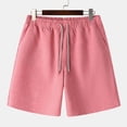 thumbnail image 1 of toraway Men Spring And Summer Pant Casual All Solid Color Painting Loose Plus Size Trouser Fashion Beach Pockets Short M, 1 of 3