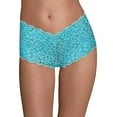 thumbnail image 2 of Maidenform 194164084843 Sexy Must Haves Lace Cheeky Boyshort - Blue Horizon & Mint Sparkle - Size 9, 2 of 2
