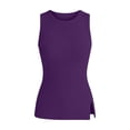 thumbnail image 7 of ZHYou Womens Ribbed Tank Tops Slim Fit Racerback Form Fit Sleeveless Crew Neck Casual Basic Cami Tops, 7 of 7