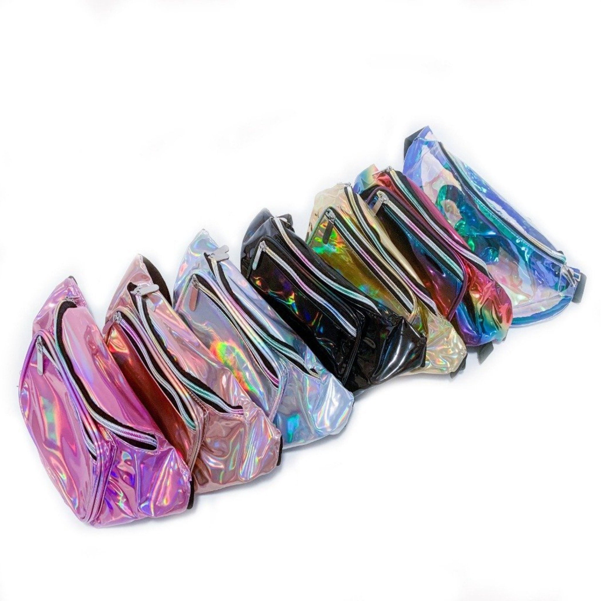 Light Pink Holographic Metallic Fanny Pack