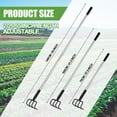 thumbnail image 2 of Long Hand Cultivator  Carbon Steel & Stainless Tiller Garden With Telescopic Handle And Soft Cover For Digging Loosening Weeding, 2 of 7