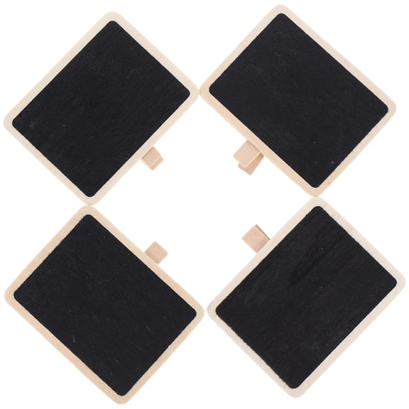 Hemobllo 4-Pack Mini Chalkboard Clips with Writable and Erasable Signs for Home, Office, Party Decoration and Organization