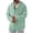 Green, variant on Men Long Sleeve Hooded Linen Button Up Shirt Drawstring Hood Wooden Button Front Oversized Drop Shoulder Lightweight Casual Shacket Blue M
