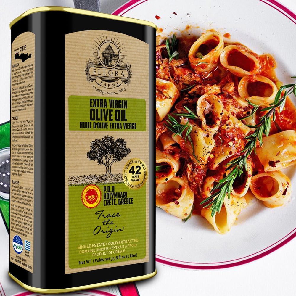 Ellora Farms Greek Extra Virgin Olive Oil, Single Estate Certified PDO, Kosher, 33.8 oz