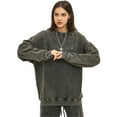 thumbnail image 4 of BEGOING Women's Plus Size Crewneck Sweatshirts Long Sleeve Midweight Casual Pullover Tops,All Gender Retro Washed Solid Color Sweatshirt Oversized Loose Fit Drop Shoulder Fashion Tee,Gray S-XL, 4 of 9