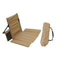 thumbnail image 2 of Silla de piso para playa, asiento para adultos, tumbona plegable resistente con bolsa de transporte para viajes, montañismo, senderismo, camping, etc. Marrón, 2 of 8