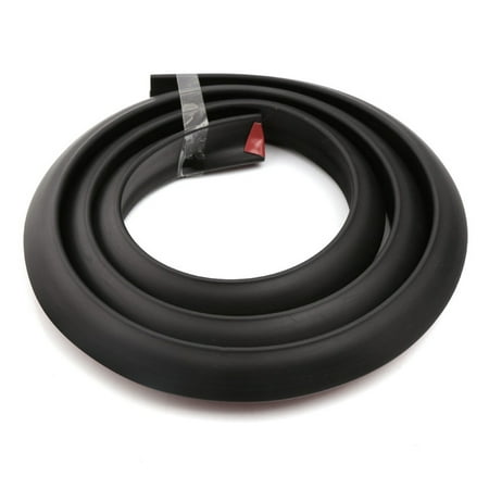 Motorcycle Front Fender Trim - 2PCs 1.5m Universal Car Wheel Eyebrow Arch Trim Lips Strip Fender Flare Extension Moulding Protector Black