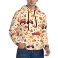thumbnail image 2 of Naloa Pumpkins On Red Car And Tractor Men's Casual Hooded Collar Drawstring Hoodies Pullover Sweatshirts Casual Long Sleeve Shirts-4X-Large, 2 of 7
