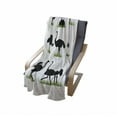 thumbnail image 4 of Ostrich Soft Flannel Fleece Throw Blanket, Silhouette of Wild Camel Bird Animal in the Zoo Grass Illustration, Cozy Plush for Indoor and Outdoor Use, 70" x 90", Fern Green White, by Ambesonne, 4 of 6