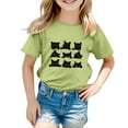 thumbnail image 1 of EHQJNJ Hauts pour Adolescentes Impression Goût Mode Col Rond T-Shirt Ample à Manches Courtes Été, 1 of 4