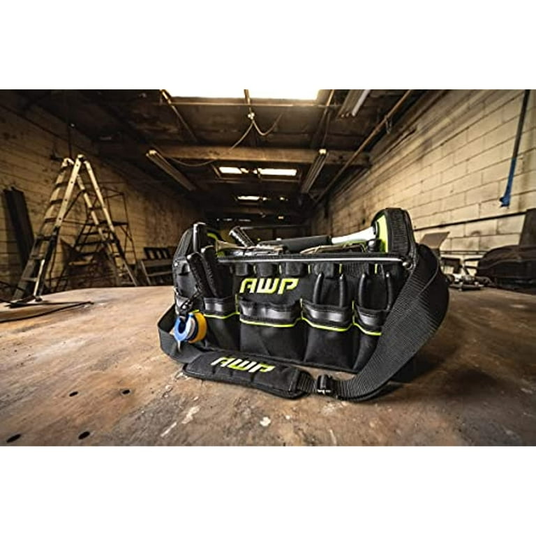 AWP HP Black/Gray Polyester 10-in Zippered Tool Bag in the Tool Bags  department at