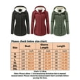 thumbnail image 2 of Womens Hooded Parka Coat Winter Thicken Fleece Down Coat Jacket Overcoat Mid Length Zipper Outerwear, 2 of 5