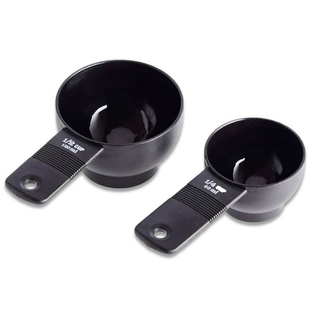 Naiovety Juego de tazas medidoras de plástico, medida de doble escala apilable para hornear, 10 Uds.