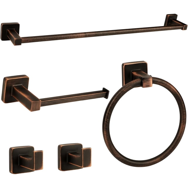Pieces Matte Bathroom Hardware Accessories Set Hand Towel Bar Set Toilet Paper Holder Towel Ring Towel Rack Set Matte for Bathroom