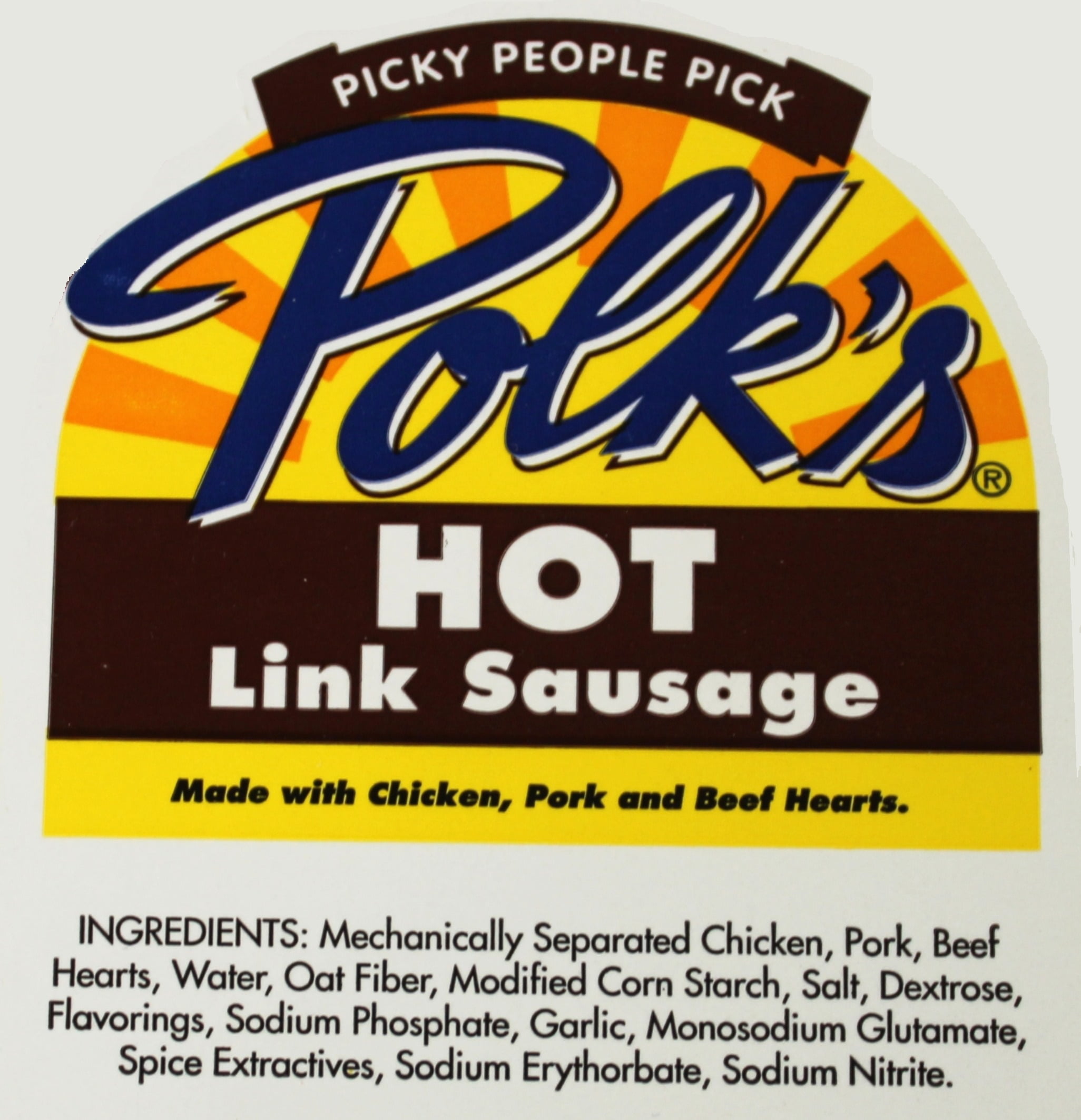 Polk's Hot Link Sausage, Fully Cooked, Fully Cooked, Keep Refrigerated, 32 oz