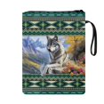 thumbnail image 2 of HELLHERO Book Covers, 11.42 x 8.66 Inch with Zipper for Book Lovers Gift Book Cover Sleeve Pouch, Book Cover Carrying Case Retro, Wolf in Mountain, 2 of 8