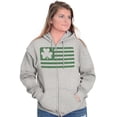 thumbnail image 4 of St Patrick's Day Irish-American Pride Zip Up Hoodie Men's Women's Brisco Brands L, 4 of 6
