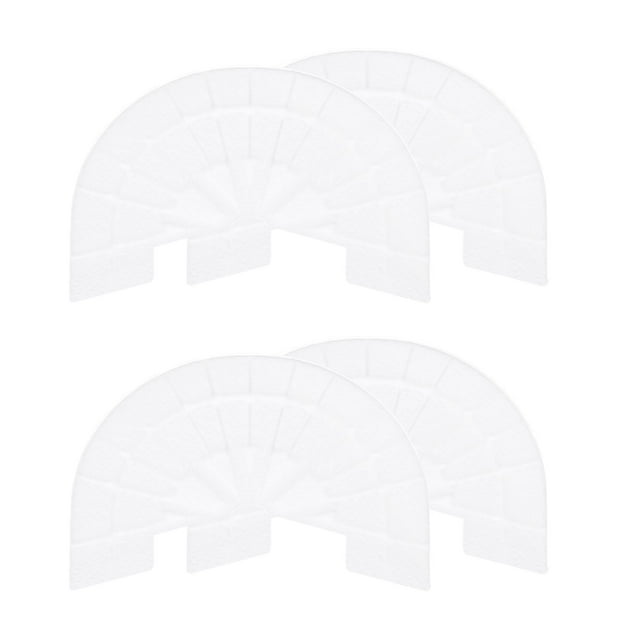 Uxcell 2pair Heel Plates Sole Protector Size 8-8.5 Non Slip Pad Replacement for Sneakers, White