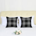 thumbnail image 2 of Unique Bargains 2-Pack Checks Pattern Decorative Throw Pillow Covers Dark Gray 22" x 22", 2 of 7