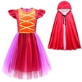 thumbnail image 3 of SUEE Girls Sarah Winifred Mary Sanderson Costume with Cape Halloween Witch Dress, Size 3-12T, 3 of 7