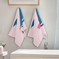 thumbnail image 4 of Mother's Day Whale Hand Towels 2 PCS, Pink Hearts Kitchen Towel Ultra Soft and Highly Absorbent,Decorative Fingertip Face Towel for Bathroom Hotel, 28.3"x14.4", 4 of 5