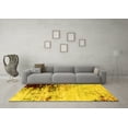 thumbnail image 3 of Ahgly Company Indoor Round Oriental Yellow Industrial Area Rugs, 7' Round, 3 of 4