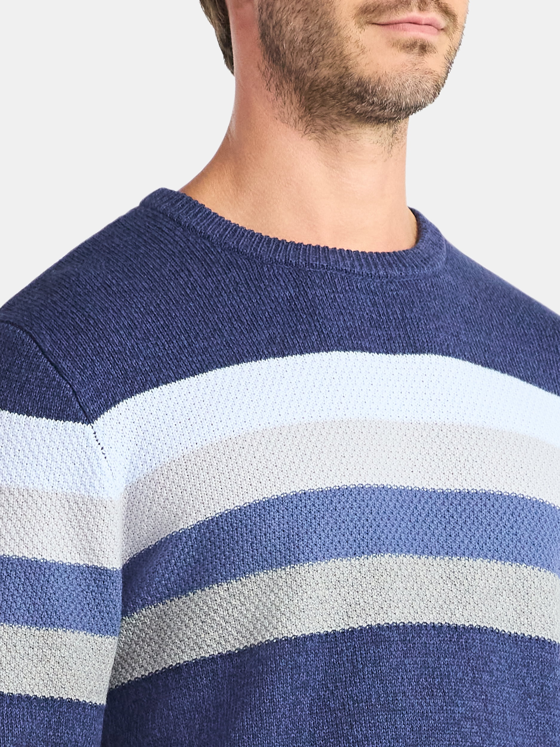 George Men's and Big Men's Chest Stripe Sweater, Midweight, Sizes S-3XL