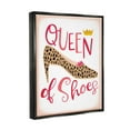 thumbnail image 3 of Queen Of Shoes Leopard Pattern Beauty & Fashion Graphic Art Jet Black Framed Art Print Wall Art, 3 of 6