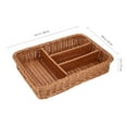 thumbnail image 3 of Wicker Baskets 4-Section Tea Bag/Sugar Packet Holder,Seagrass Woven Compartment Organizer,Storage Rattan Divided, 3 of 10