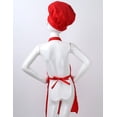 thumbnail image 4 of XUNZOO Kids Apron and Chef Hat Set Kitchen Apron for Cooking Baking Painting Training Wear Red M, 4 of 6